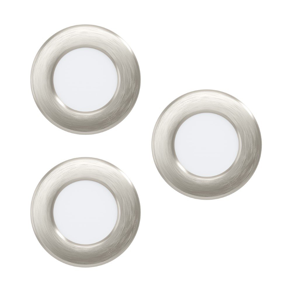 Eglo 3 RVS inbouwspot Fueva 5 Ø 8,6cm - 99141