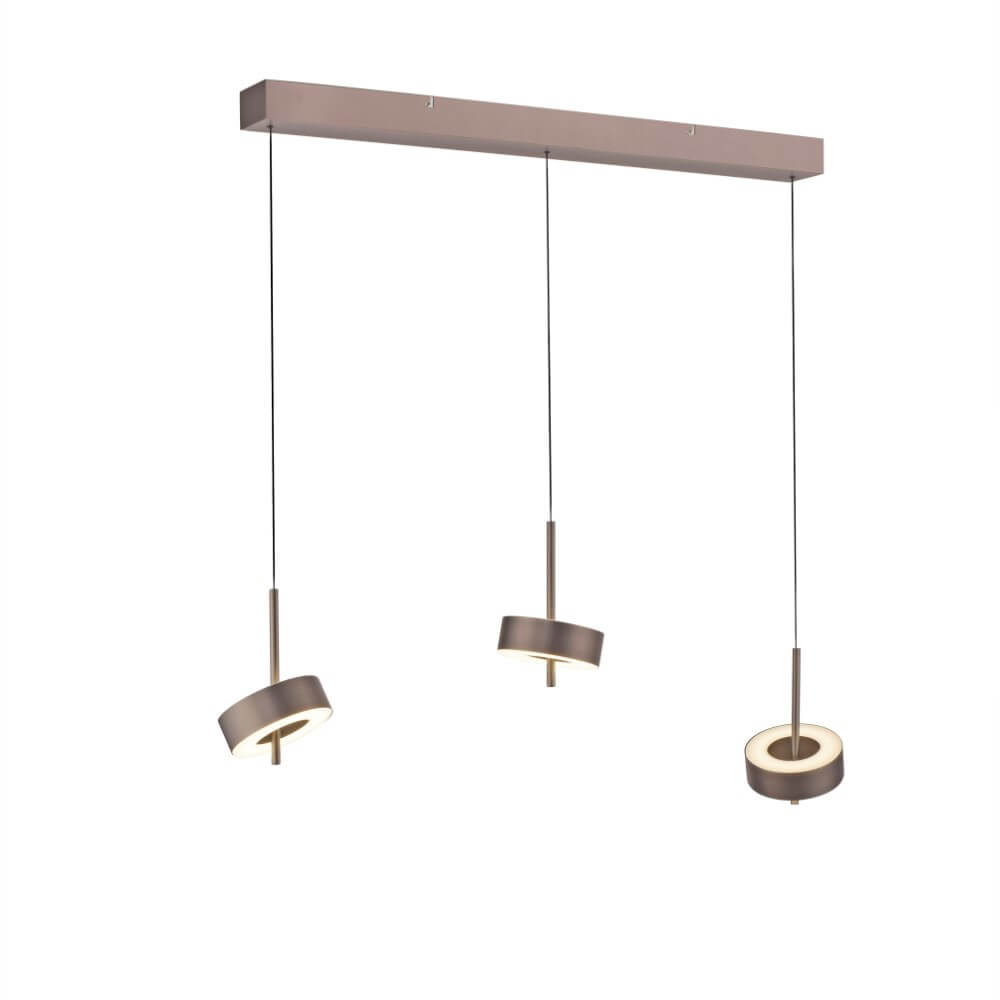 Paul Neuhaus 3-lichts hanglamp Q-Rotate bruin modern - 2248-34