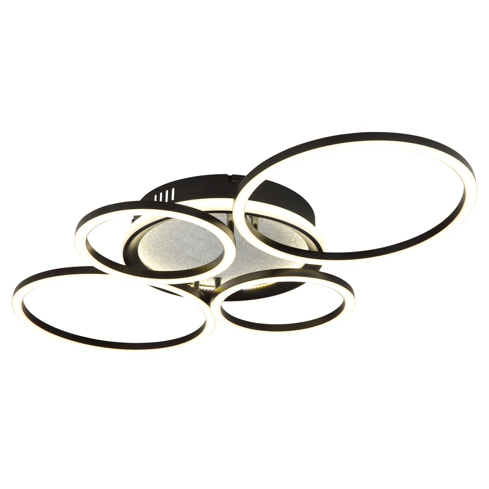 Globo Design plafondlamp Alvis zwart - 48477-40C