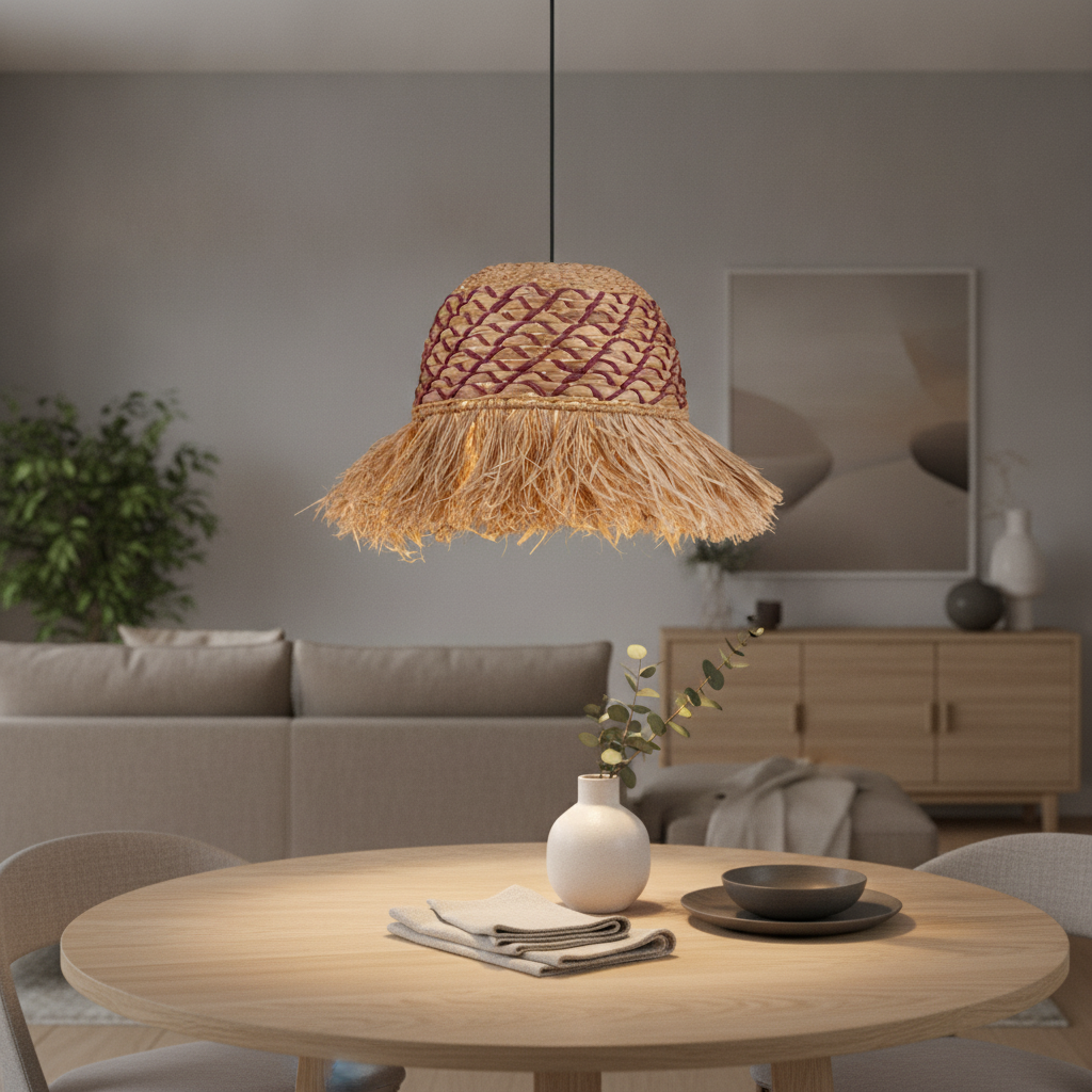 Lyora Stro lampSorello rood met bruin - 9586613