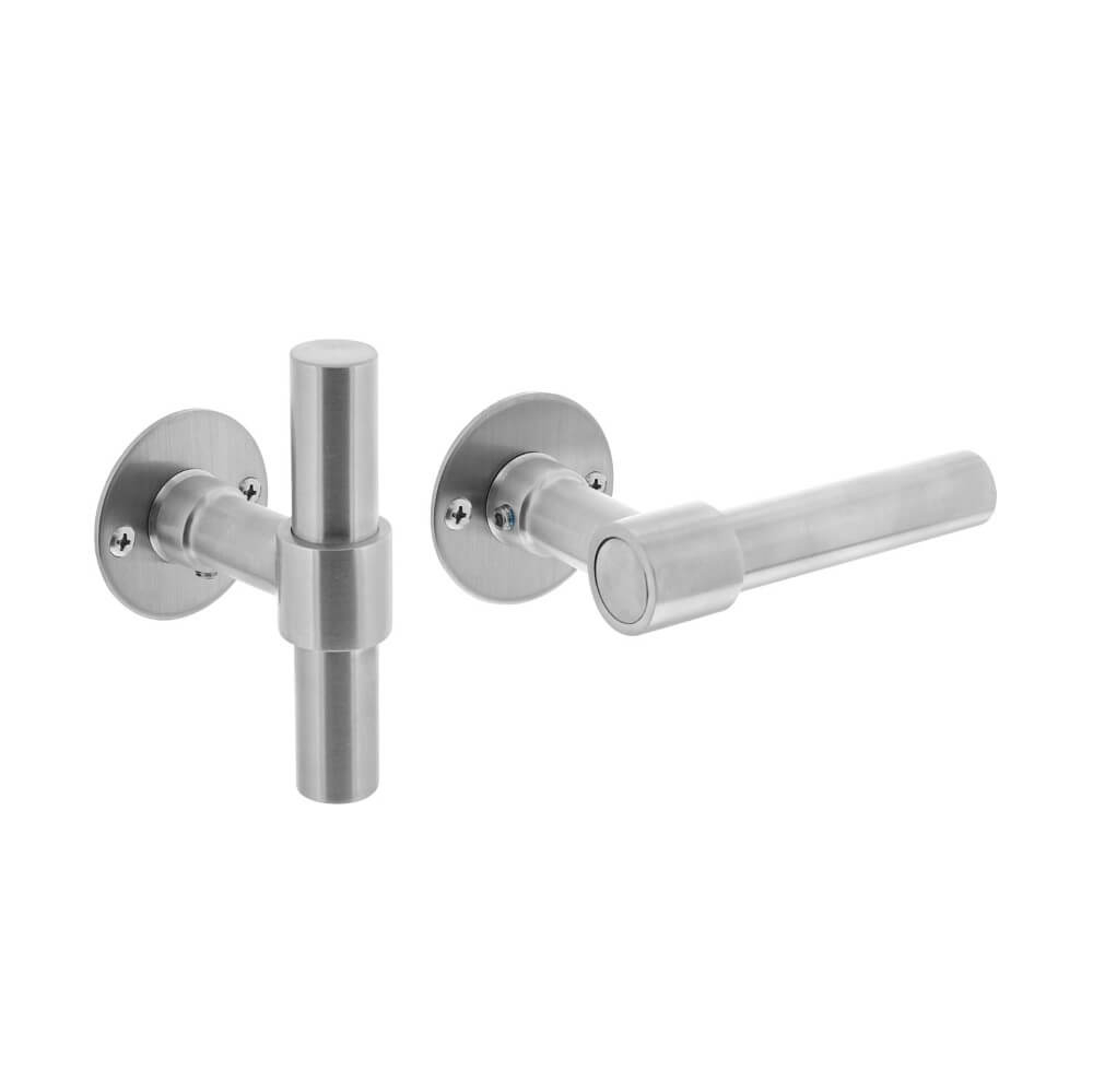 Intersteel Deurklink L/T-modelKrucko met plat rozet 2mm RVS - 0035.167102