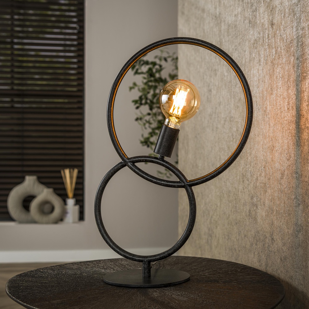Lyora Design tafellamp Loop zwart - 1x E27 - 7019/77