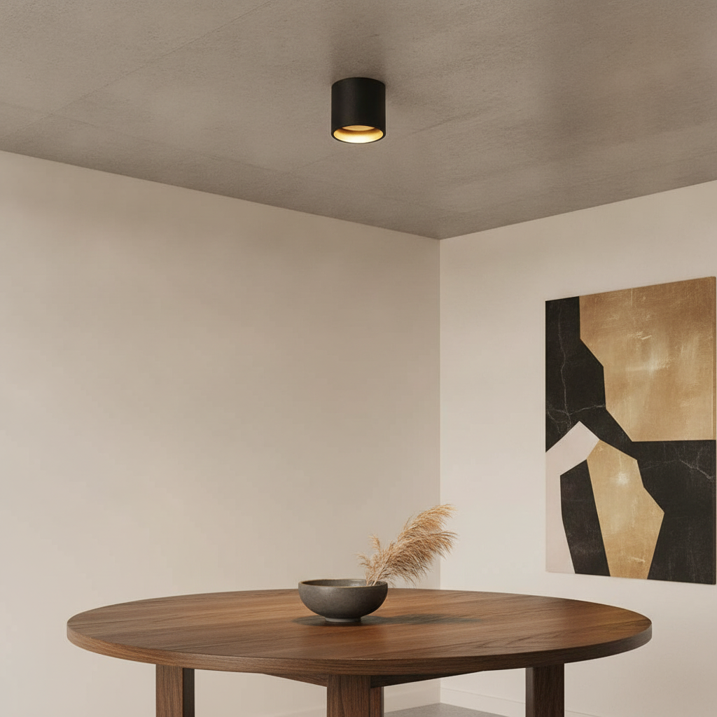 Artdelight Badkamer spot Ormond zwart met gouden binnenkant - PL ORMOND ZW-GO