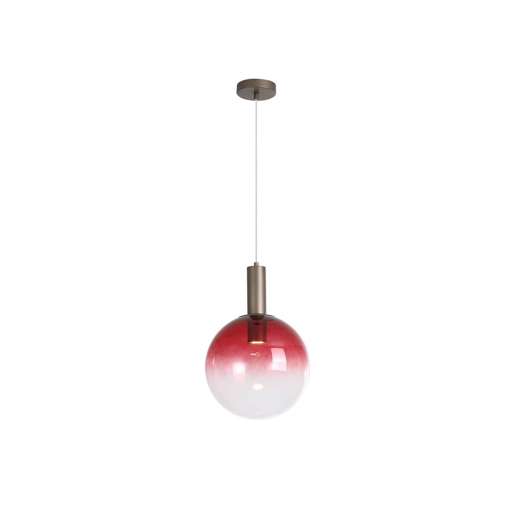 Searchlight Design hanglampOmbre rood glas - 24183-1RE