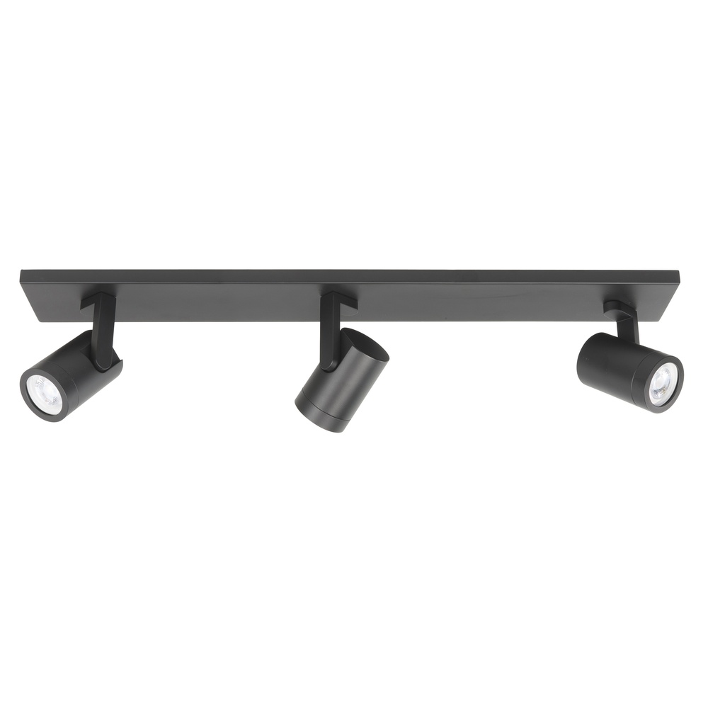 Highlight Opbouwspot Halo Spot zwart 3-lichts recht - S7149.01