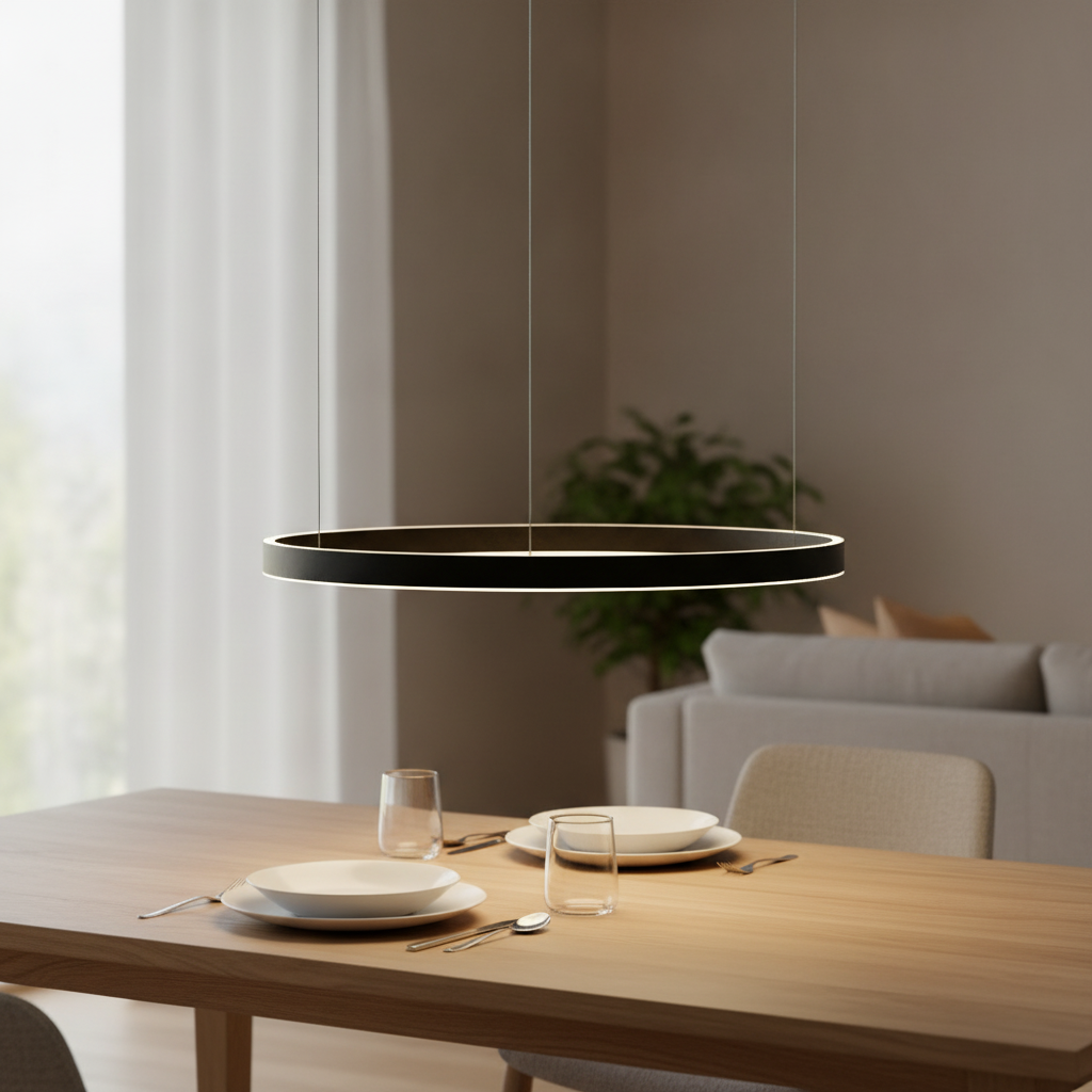 Lyora Zwarte hanglampElowen design Ø 80cm - 110233