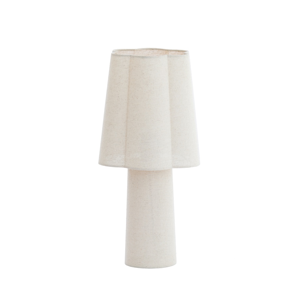 Light & Living Schemerlamp Musaby organische vorm - wit linnen - 1892826