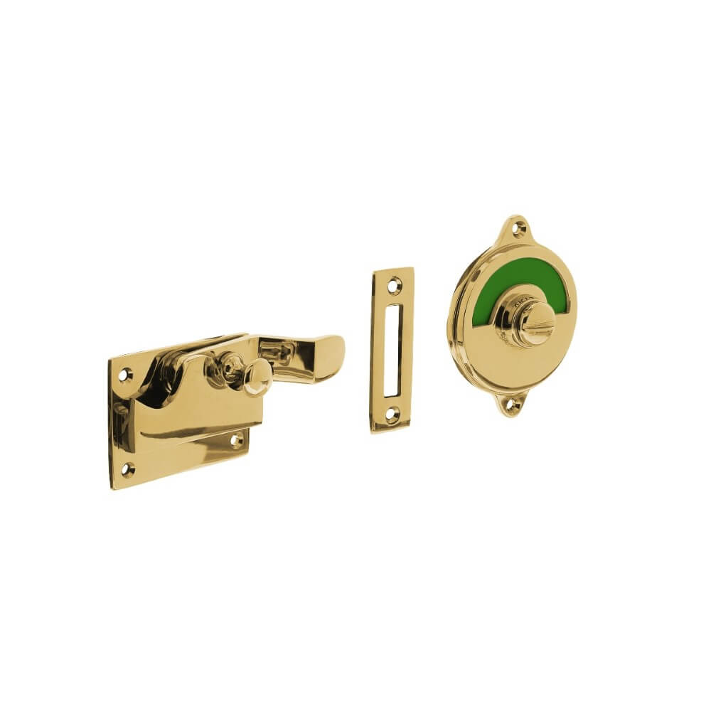 Intersteel WC-overslagTira met bocht rood/groen messing ongelakt - 0010.370006