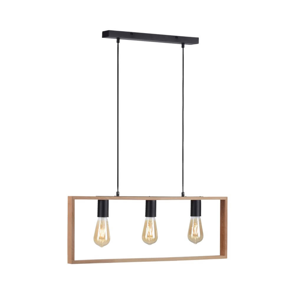 Just Light Landelijke hanglampFranky 3-lichts - 15652-18