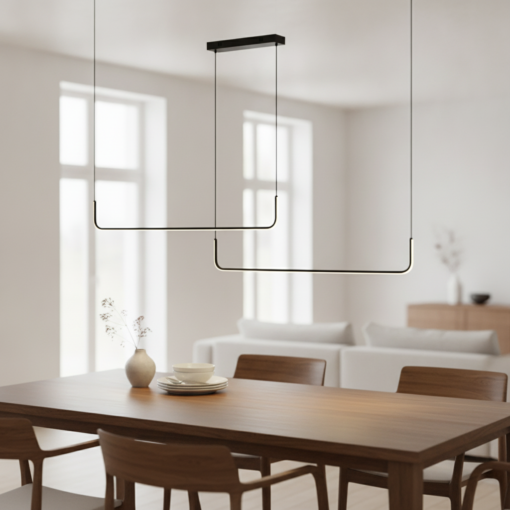 Lyora Strakke hanglampStrita zwart dubbel - 9001103