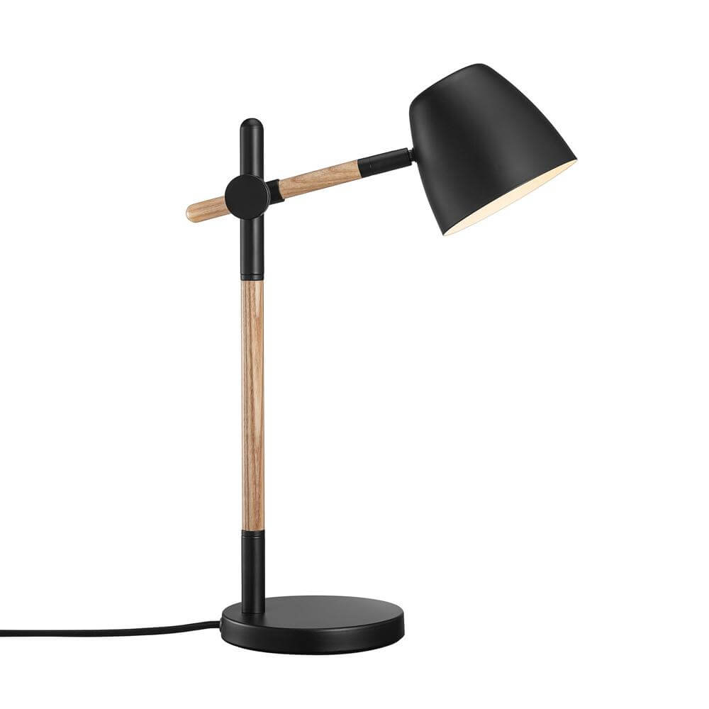 Nordlux TafellampjeTheo zwart met hout - 2112645003