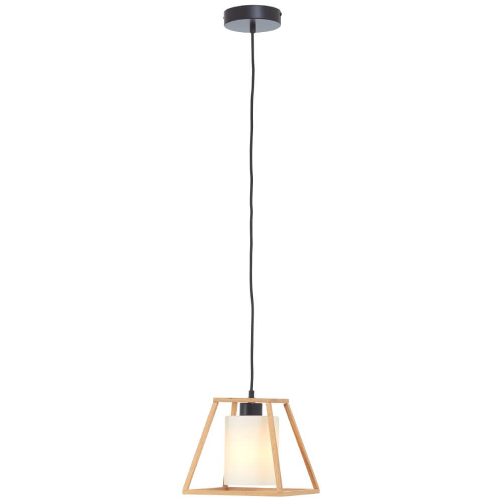 Brilliant Houten hanglampGiseh piramid 23 x 23cm - 92844/09