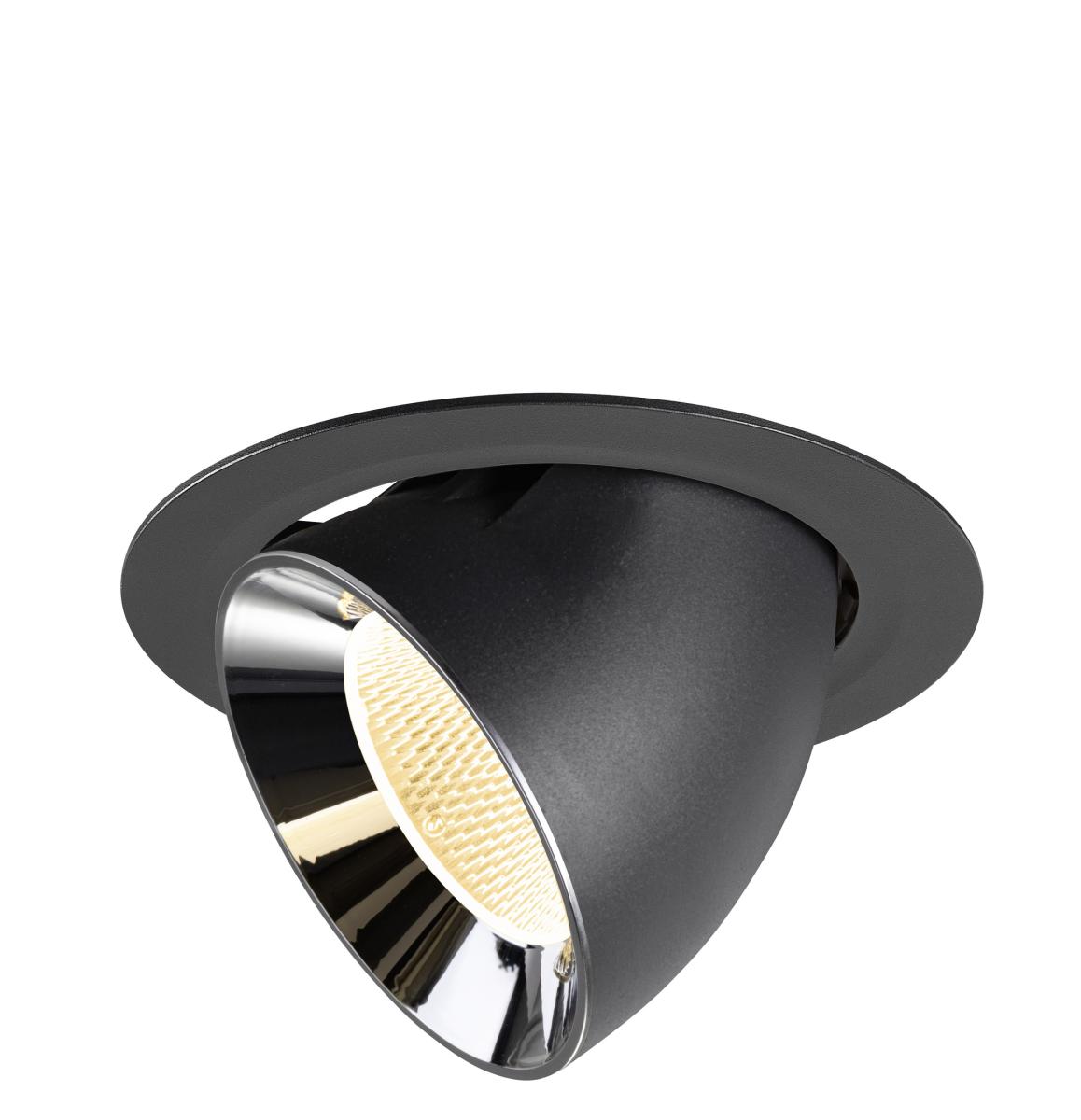 SLV InbouwspotNuminos Gimble XL zwart/chroom 3000K - 20gr - 1009884
