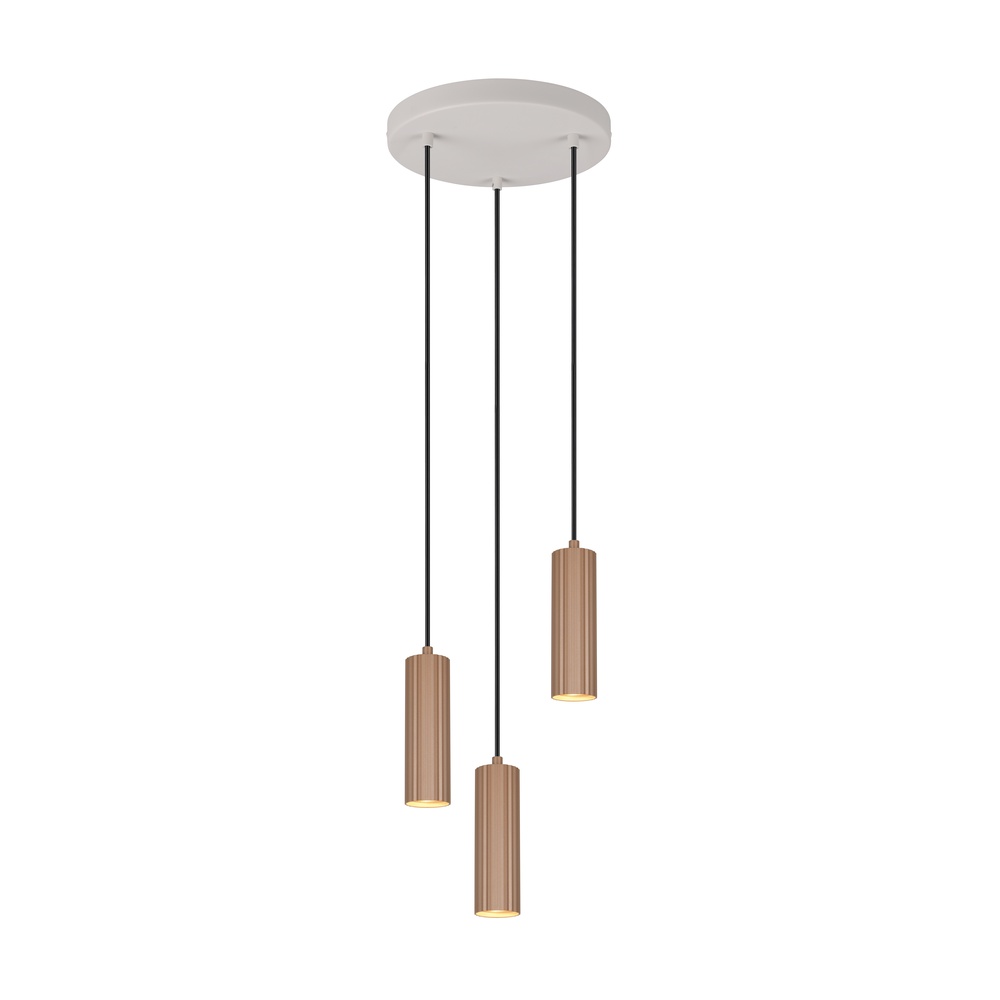 Trio HanglampSoka 3-lichts mokka bruin - 367730365