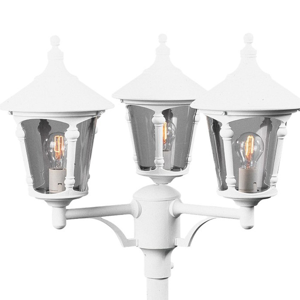 KonstSmide Klassieke lantaarnkap Virgo 3-lichts wit - 573-250