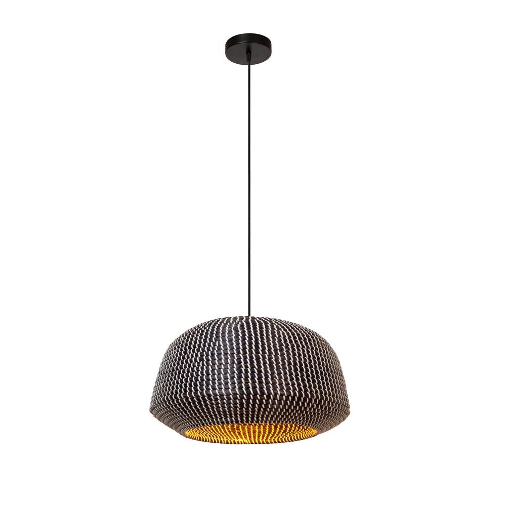 Premium by Lucide Zeegras hanglampMaduka Ø 47cm - zwart - 10450/47/30
