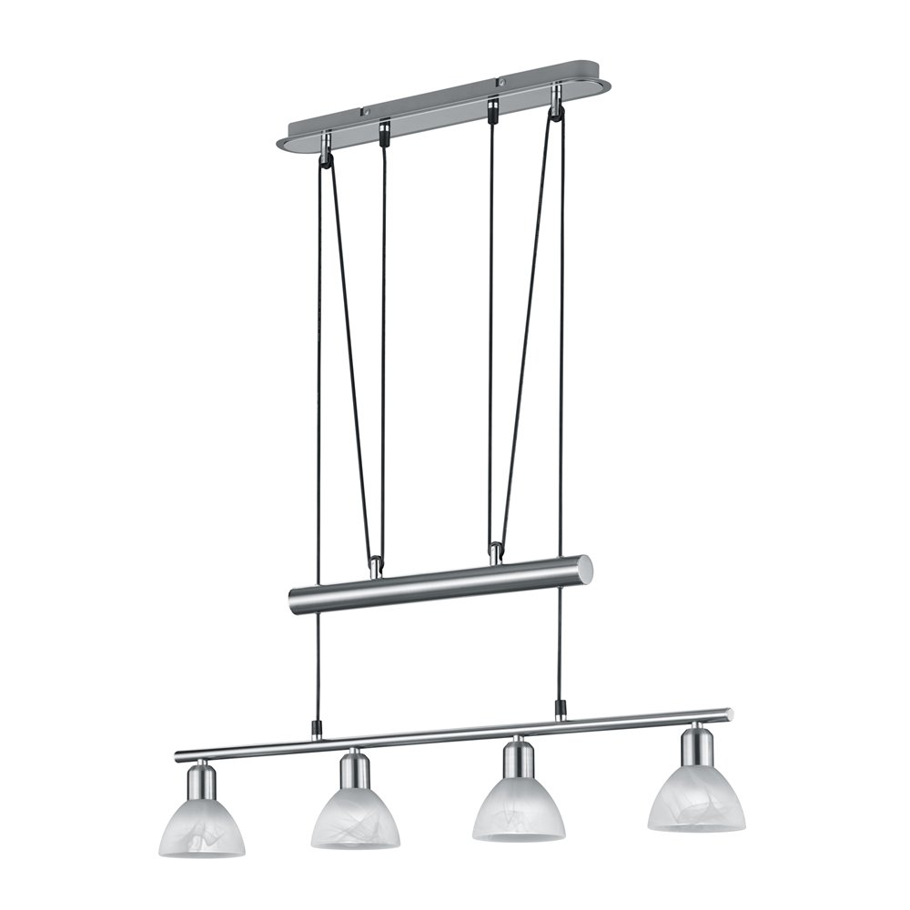 Trio Design hanglampLevisto 4-lichts nikkel - 371010407