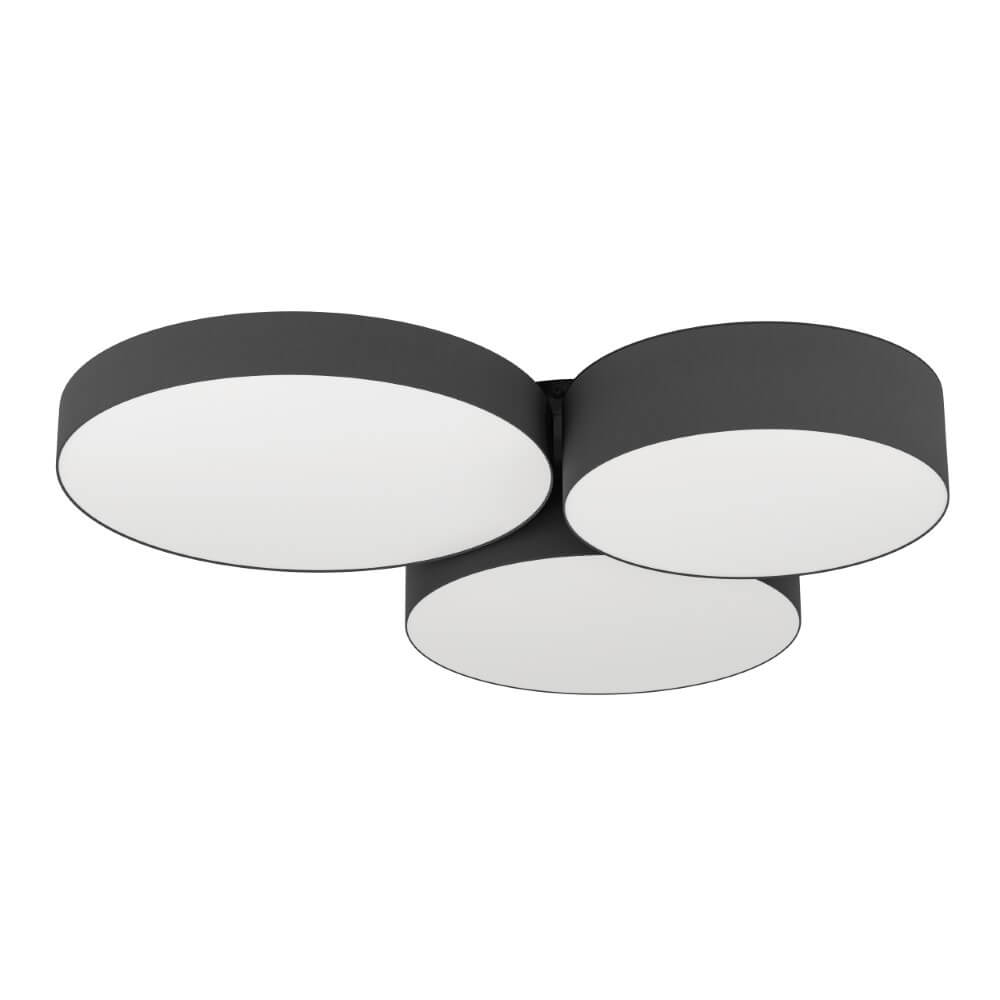 Eglo Led plafonnière Barbano-Z 3-lichts - zwart - 900853