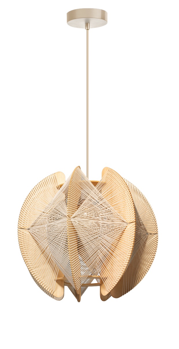 ETH Houten hanglamp met draden Jessica oak - Ø 40cm - 05-HL4940-72