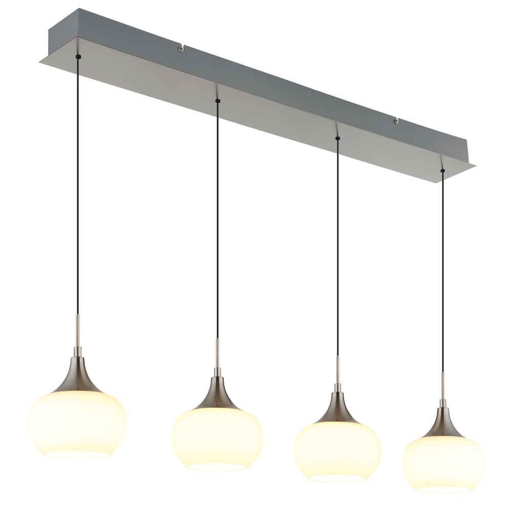 Globo Design hanglampLui 4-lichts nikkel - 31440421