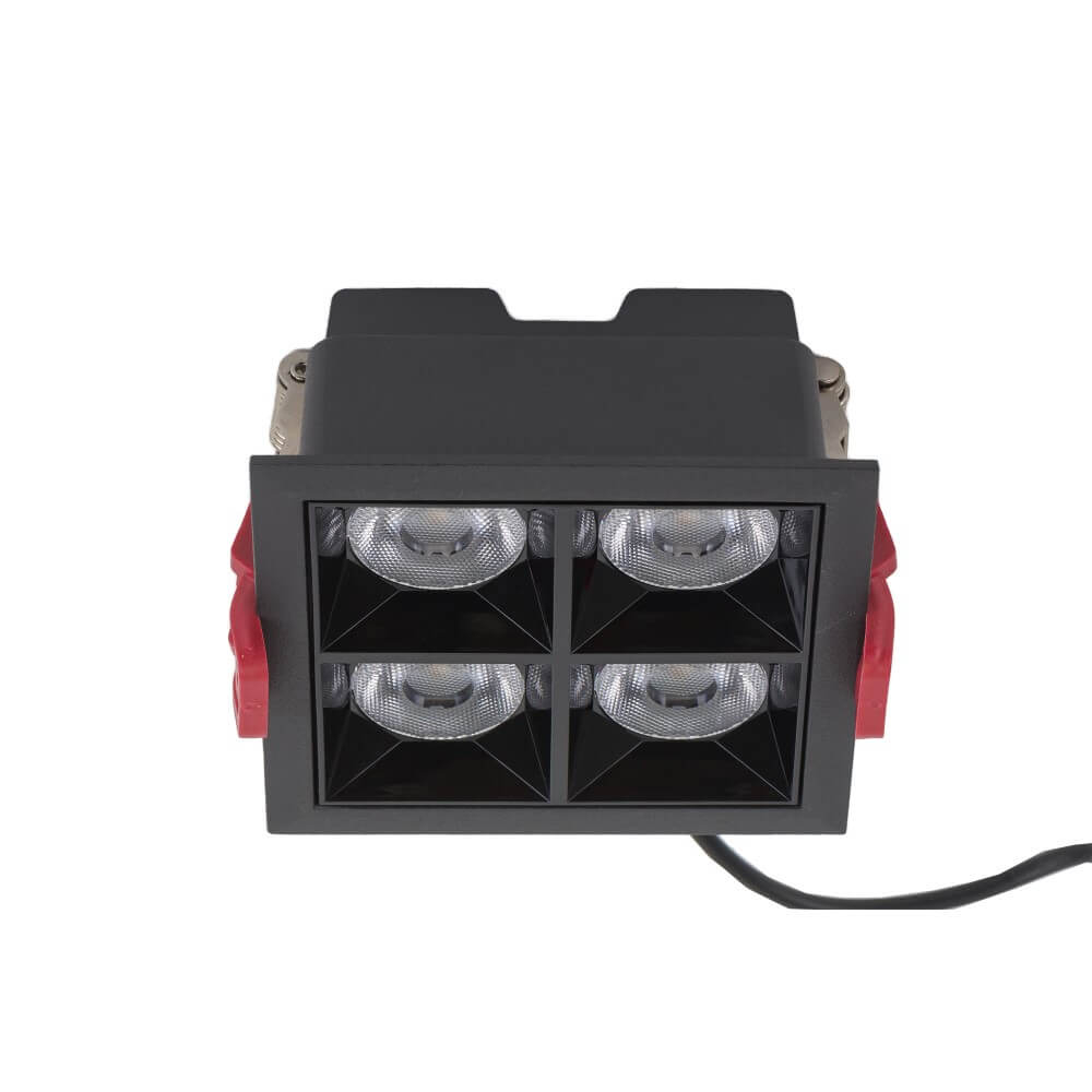 Lyora Zwarte inbouwspotMidi Led 2x2 leds - 3000K - 10061
