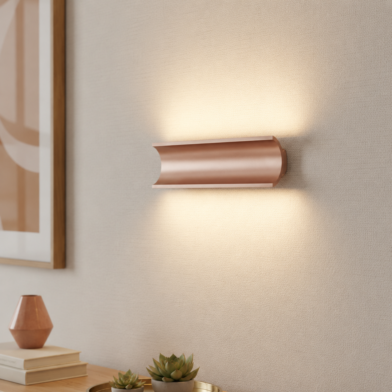 Artdelight Indirecte wandlampMalibu Up-down - brons geborsteld - WL MALIBU-2L BG