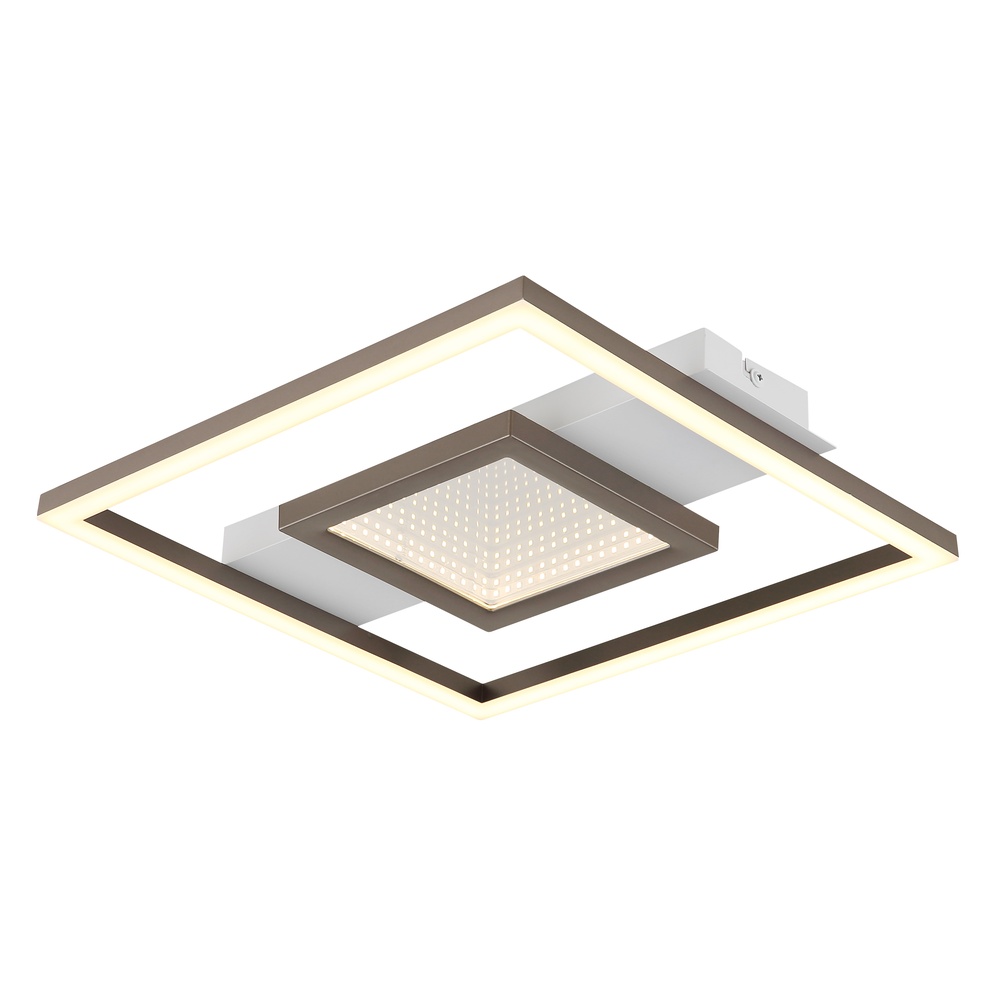 Globo Strakke plafondlamp Pikara wit - 67324-24C
