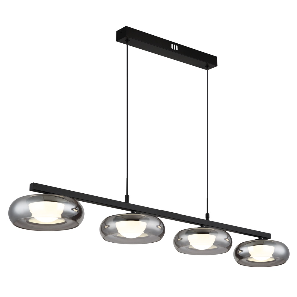 Globo Design hanglamp Carlene 4-lichts zwart - 16700-4H