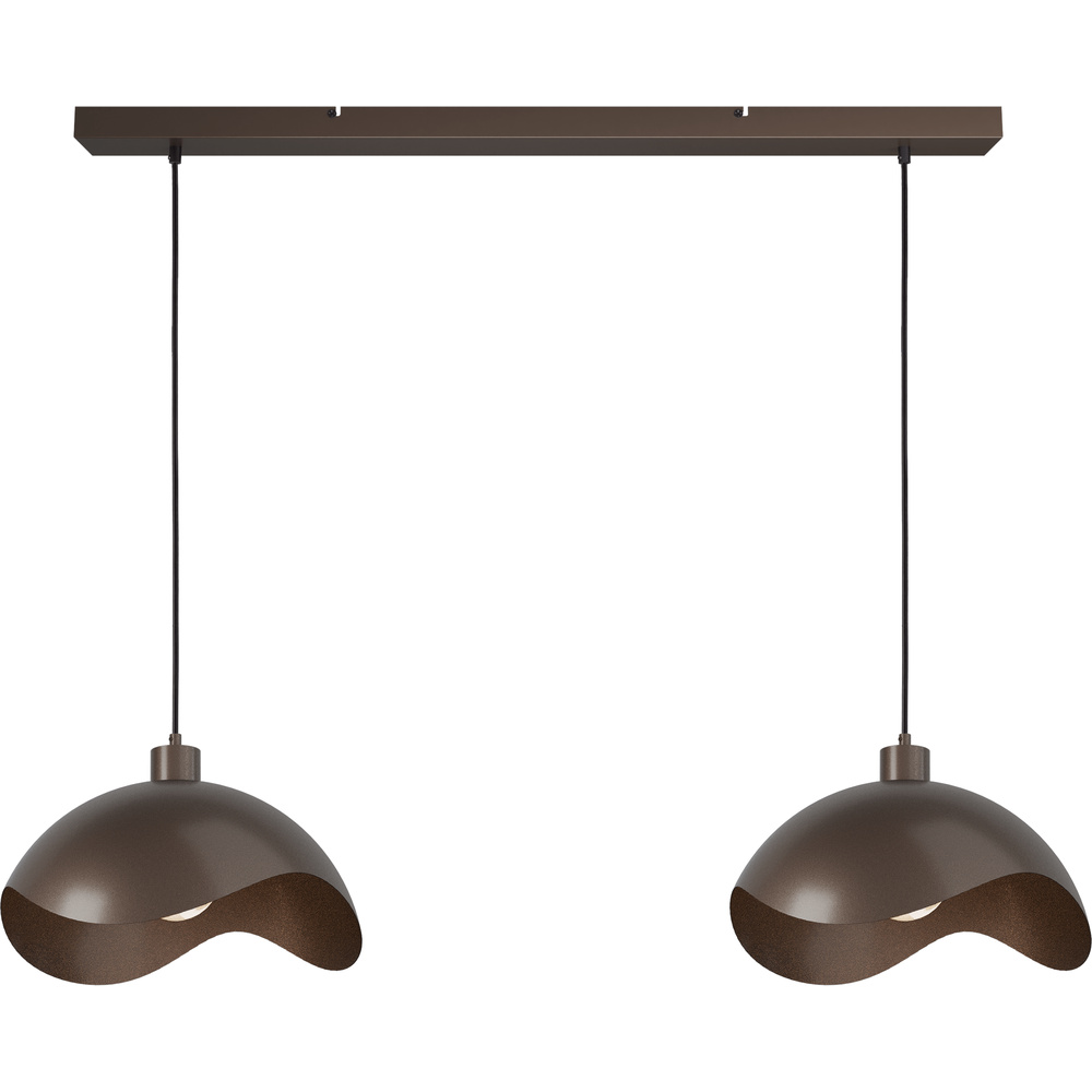 Masterlight Kantoor hanglamp Volta 2x Ø40cm - cacao - 2404-15-15-100-2