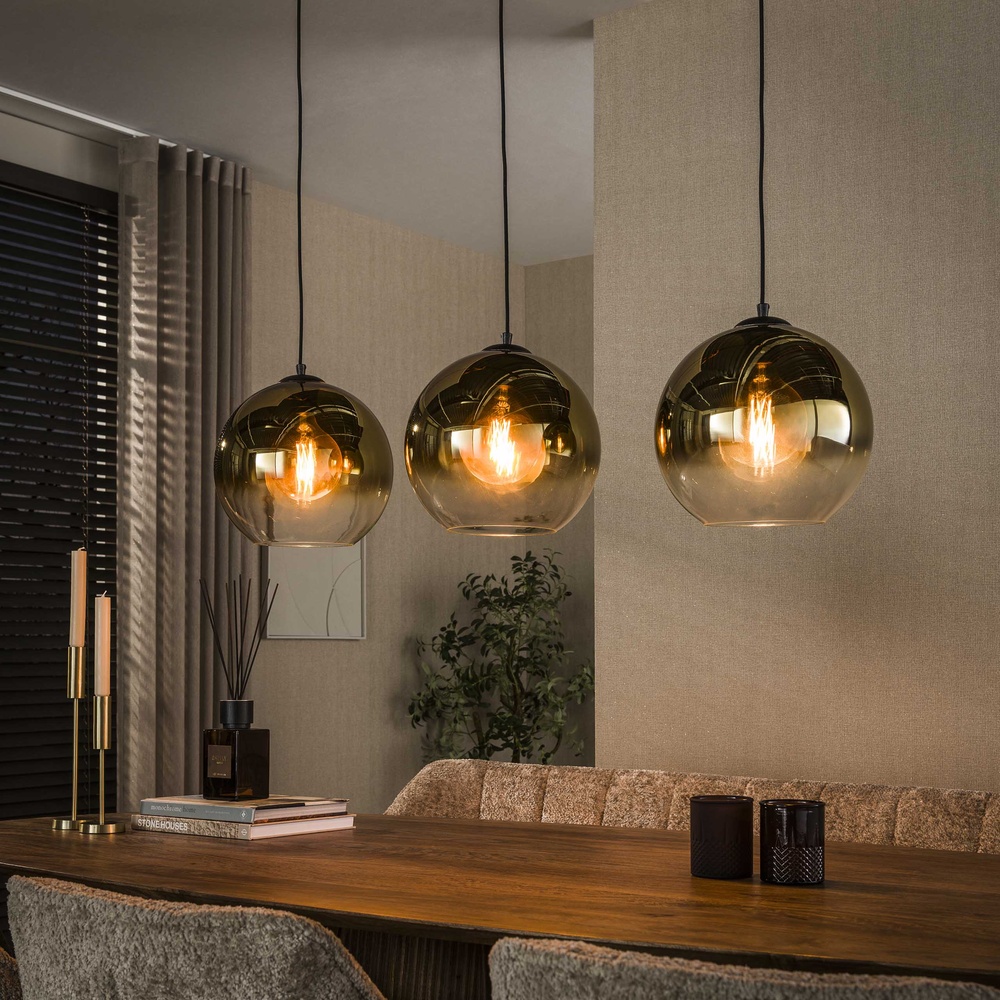 Lyora 3L hanglamp Bubble met goud fading glas - 7105/28
