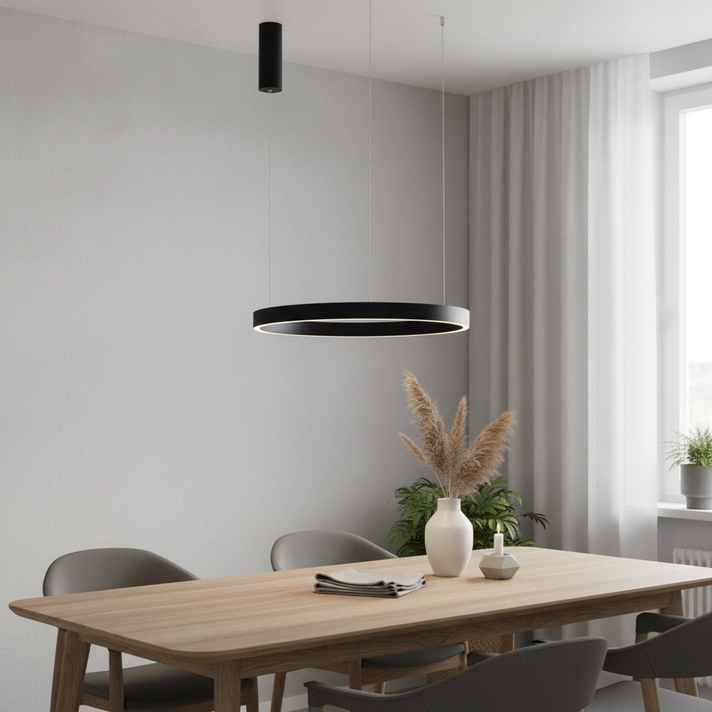 Lyora Zwarte hanglampElowen design Ø 60cm - 110232