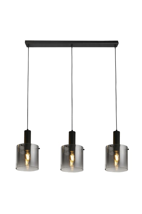 Searchlight Zwarte hanglampSweden 3-lichts recht - 88912-3BK