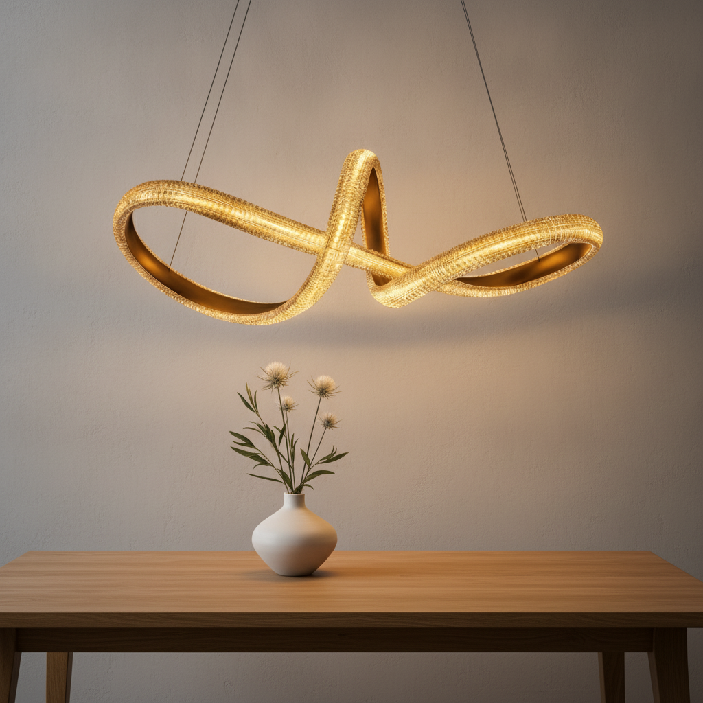 Lyora HanglampMedora krul goud 75cm - 110457
