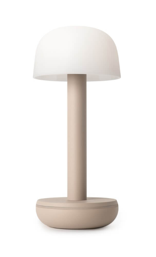 Humble Oplaadbare tafellamp Two Beige frosted - HUMTL00212