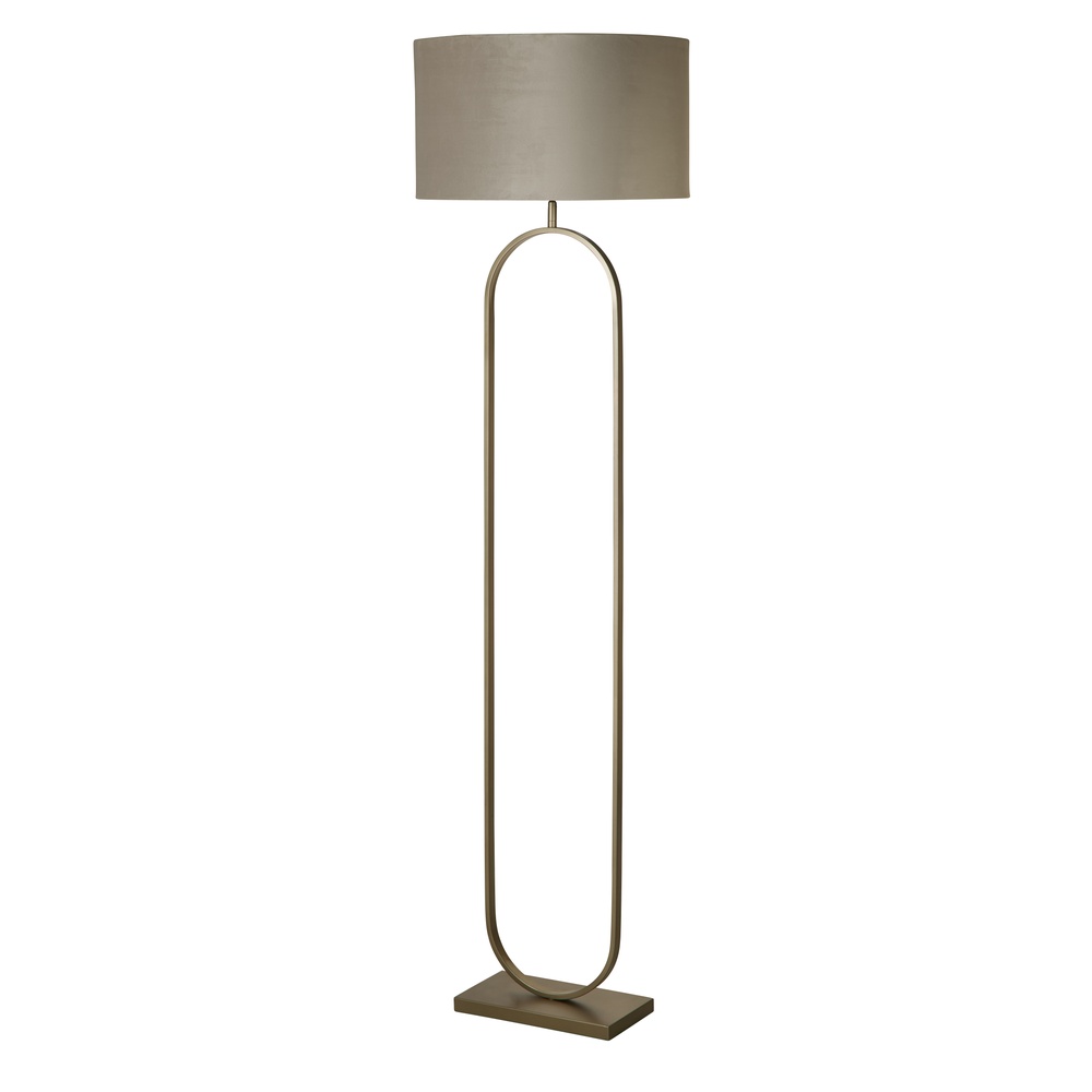 Searchlight Vloerlamp Modish brons met taupe kap - EU95102TA