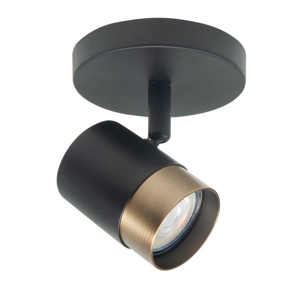 Highlight Spot Savona zwart met koper brons enkel - S7470.32