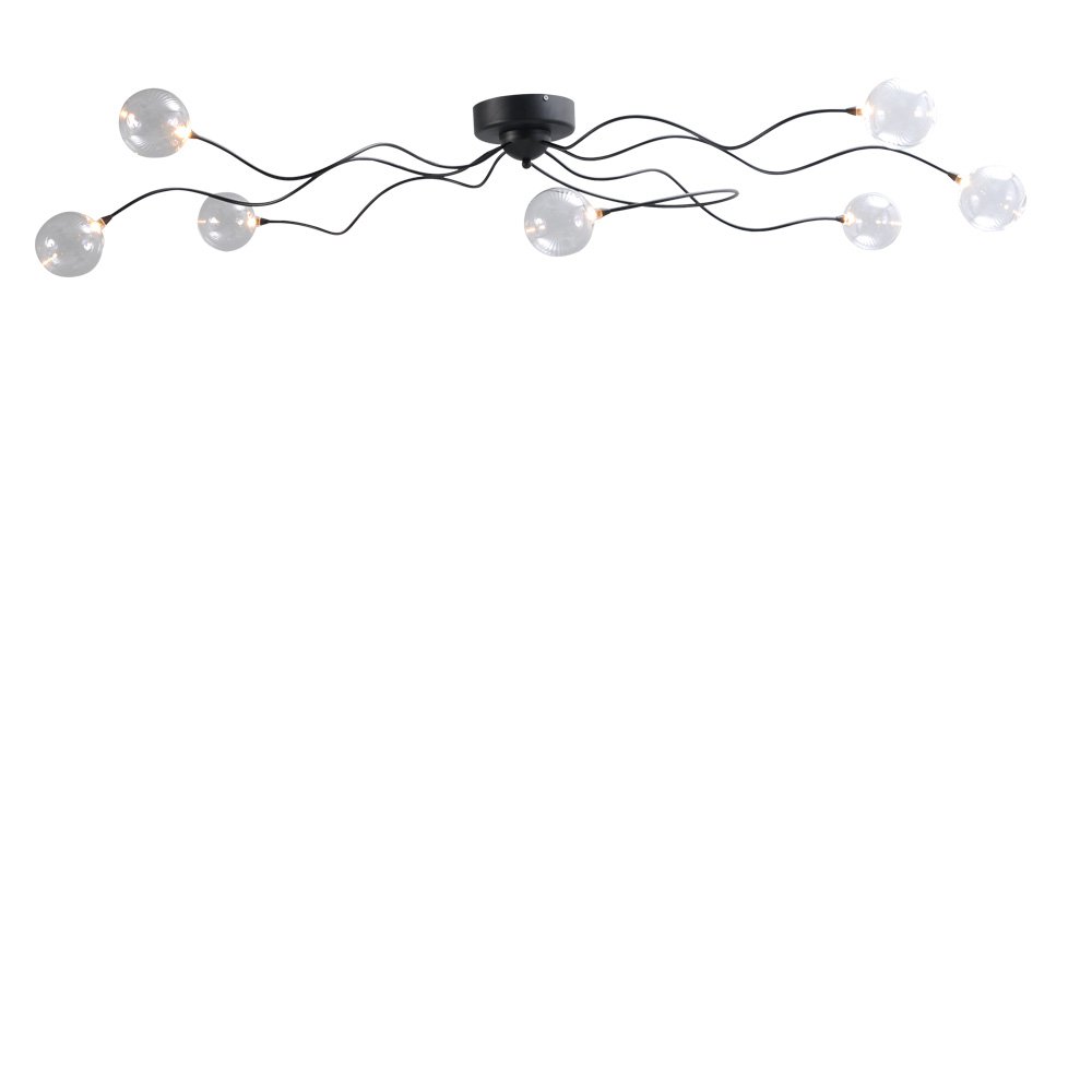Masterlight Plafondlamp Gio 7-lichts zwart - 5916-05-176-DW