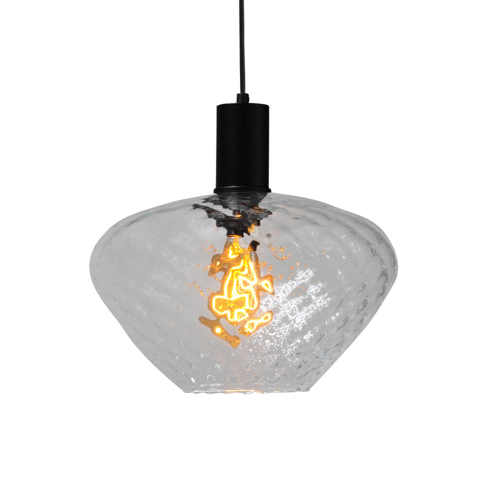Masterlight Hanglamp zwart Porto met Blossom clear glas - Ø 30cm - 2710-05-05-7