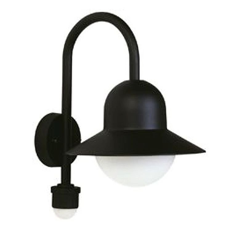Albert Buitenlamp met sensor voordeurManor zwart - 660661 afbeelding