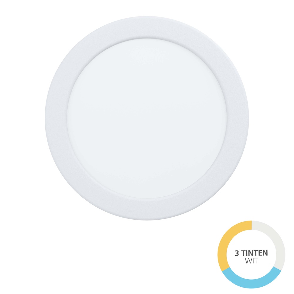 Eglo IP44 inbouw lampFueva 6 rond - wit - Ø 16,8cm - 901418