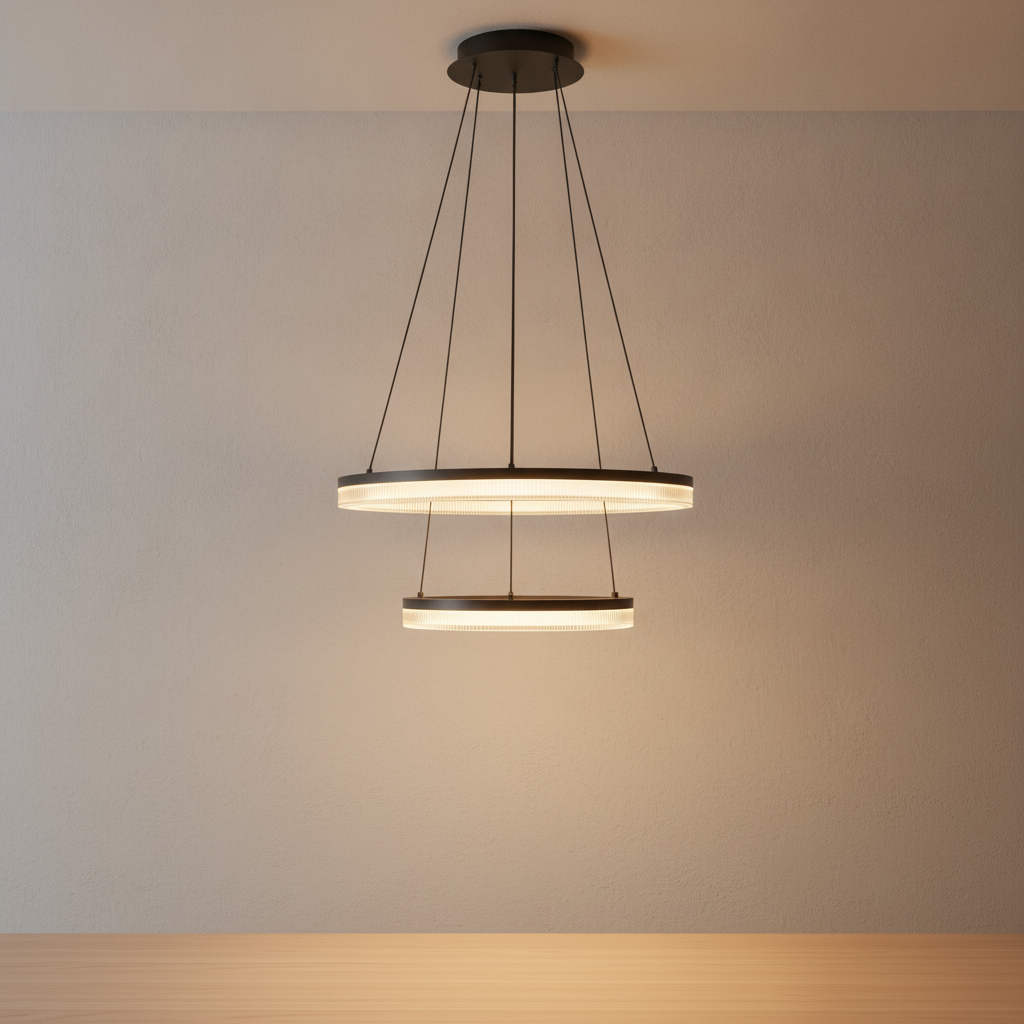 Lyora Zwarte hanglampLonela dubbel - 109376