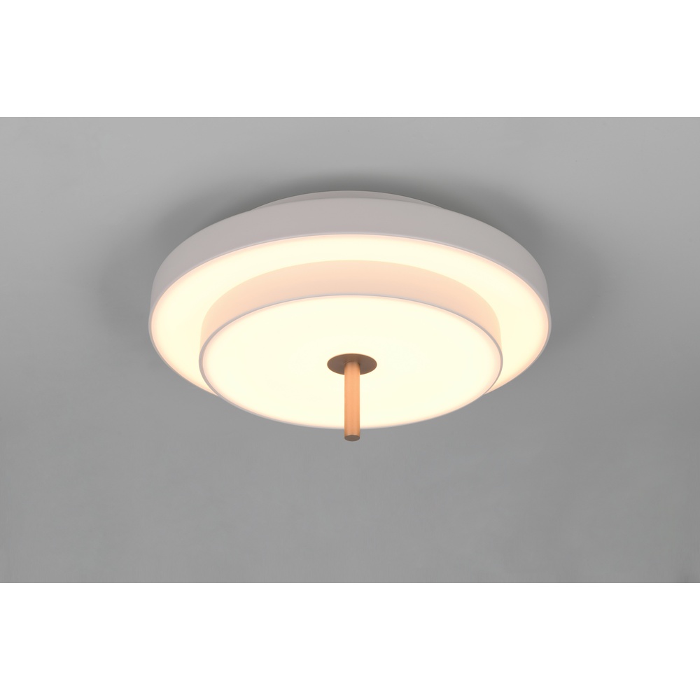 Trio Moderne plafondlampKeaton wit Ø 40cm - 640210176