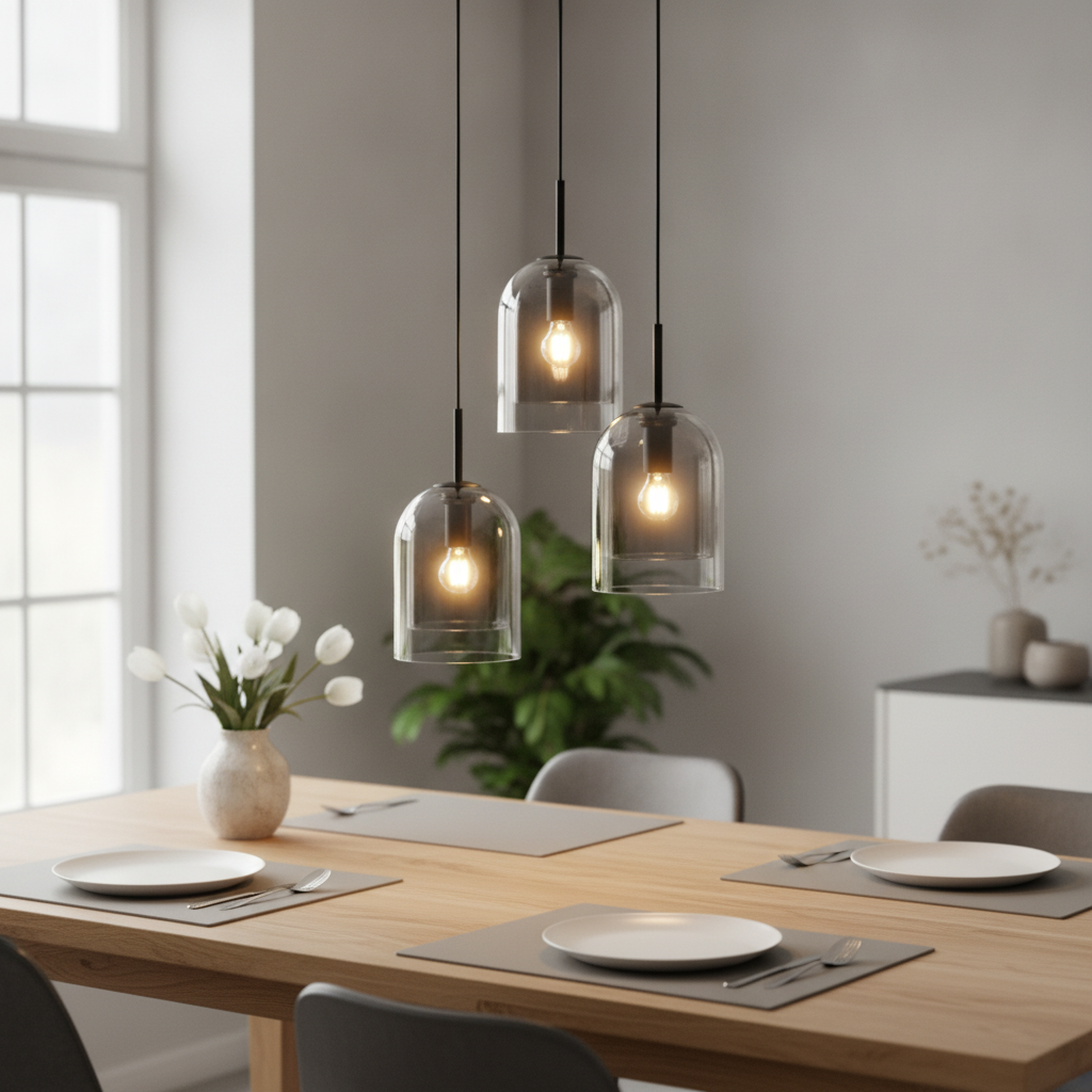 Lyora HanglampVelor 3-lichts zwart rond - 9236710