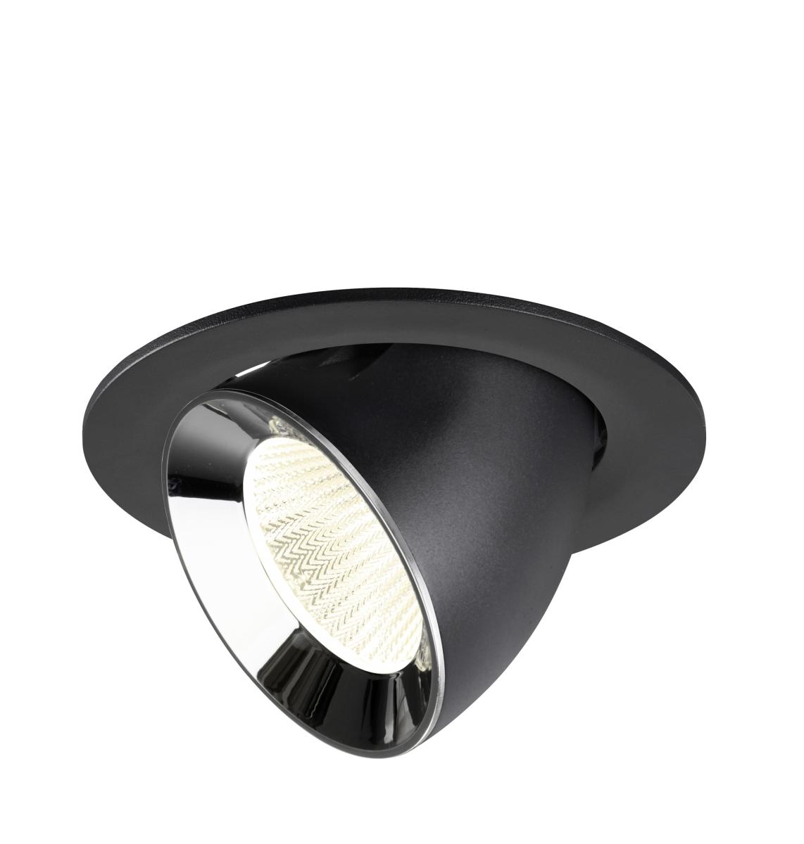 SLV InbouwspotNuminos Gimble L zwart/chroom 4000K - 40gr - 1009744
