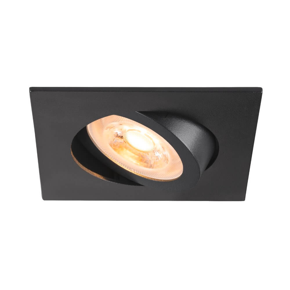 SLV InbouwspotNew Tria 68 vierkant - zwart - GU10 - 1007372