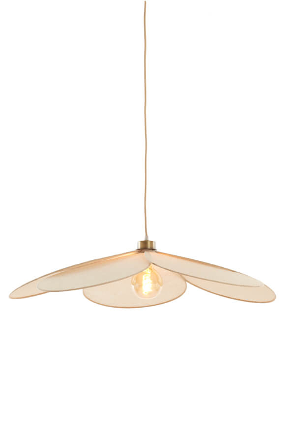 Light & Living Hanglamp Fyano bloem crème Ø 79cm - 2979582