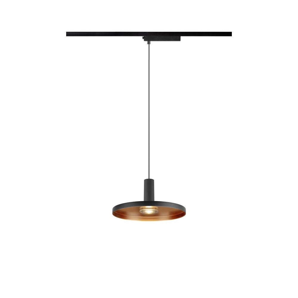 SLV Hanglamp voor railLalu 1-fase zwart Ø 22cm Plate - 1010800