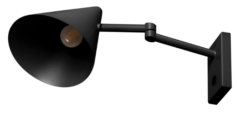 ETH Design wandlamp Marvis zwart - 05-WL1348-30