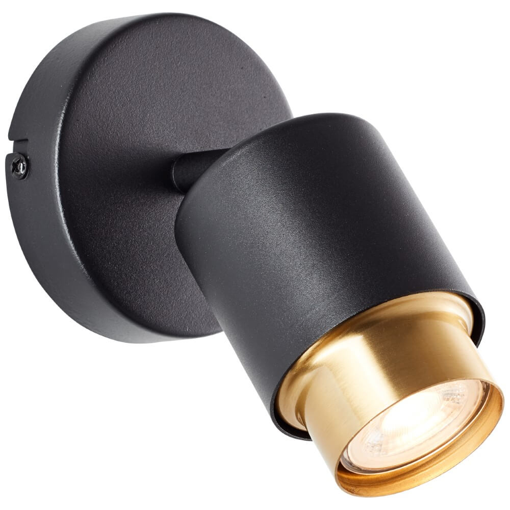 Brilliant OpbouwspotCovelo zwart met goud - G04910/86