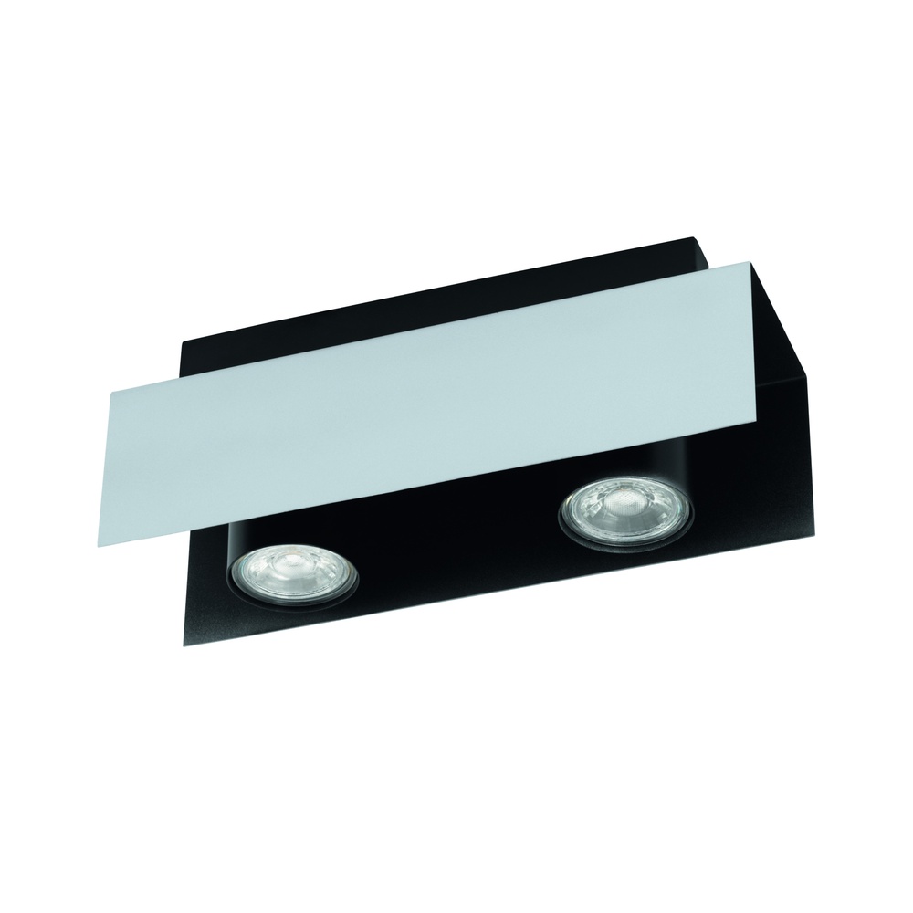 Eglo Plafondlamp Viserba 2-lichts wit en zwart - 97395